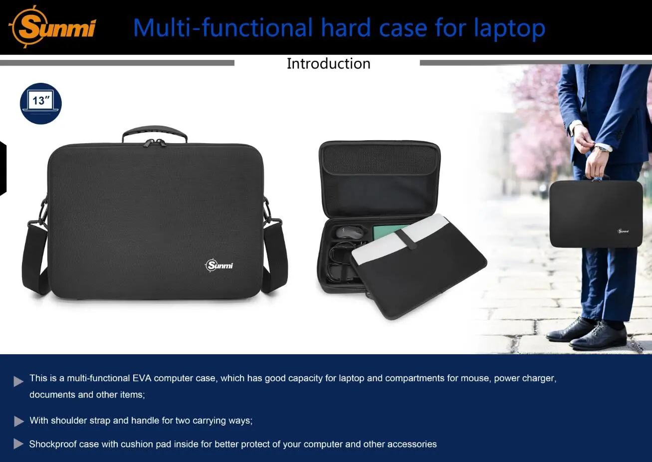 SN68862 Multifunctional EVA laptop bag