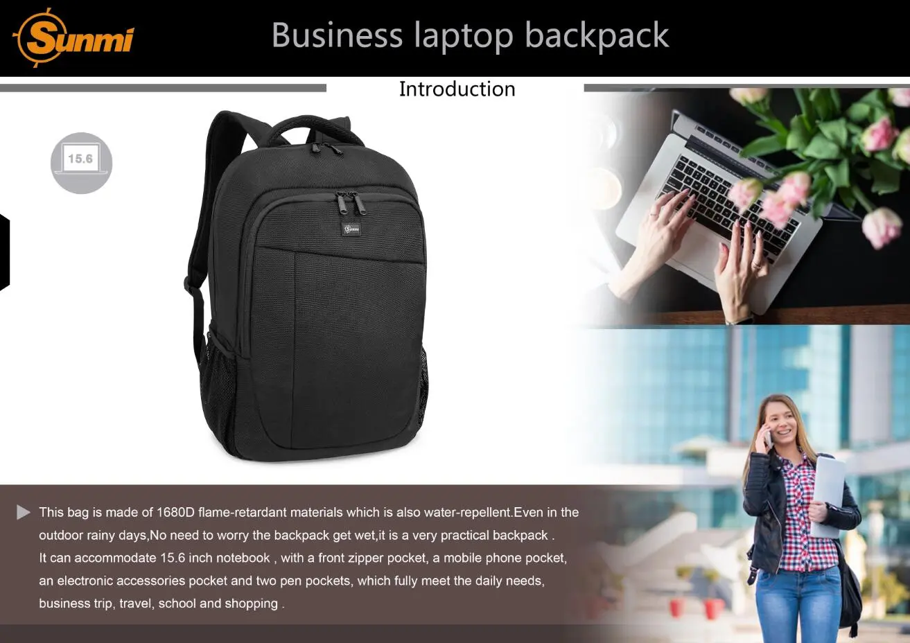 S67313R3 Flame retardant material backpack