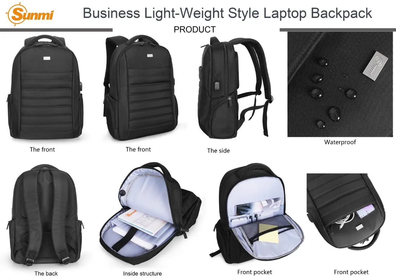 Business light-weight style laptop backpack