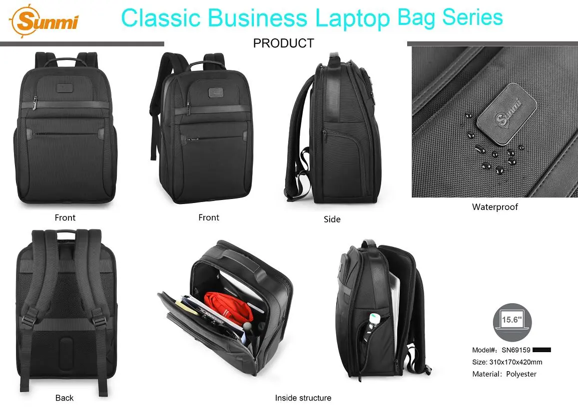 SN69159 Classic business laptop backpack